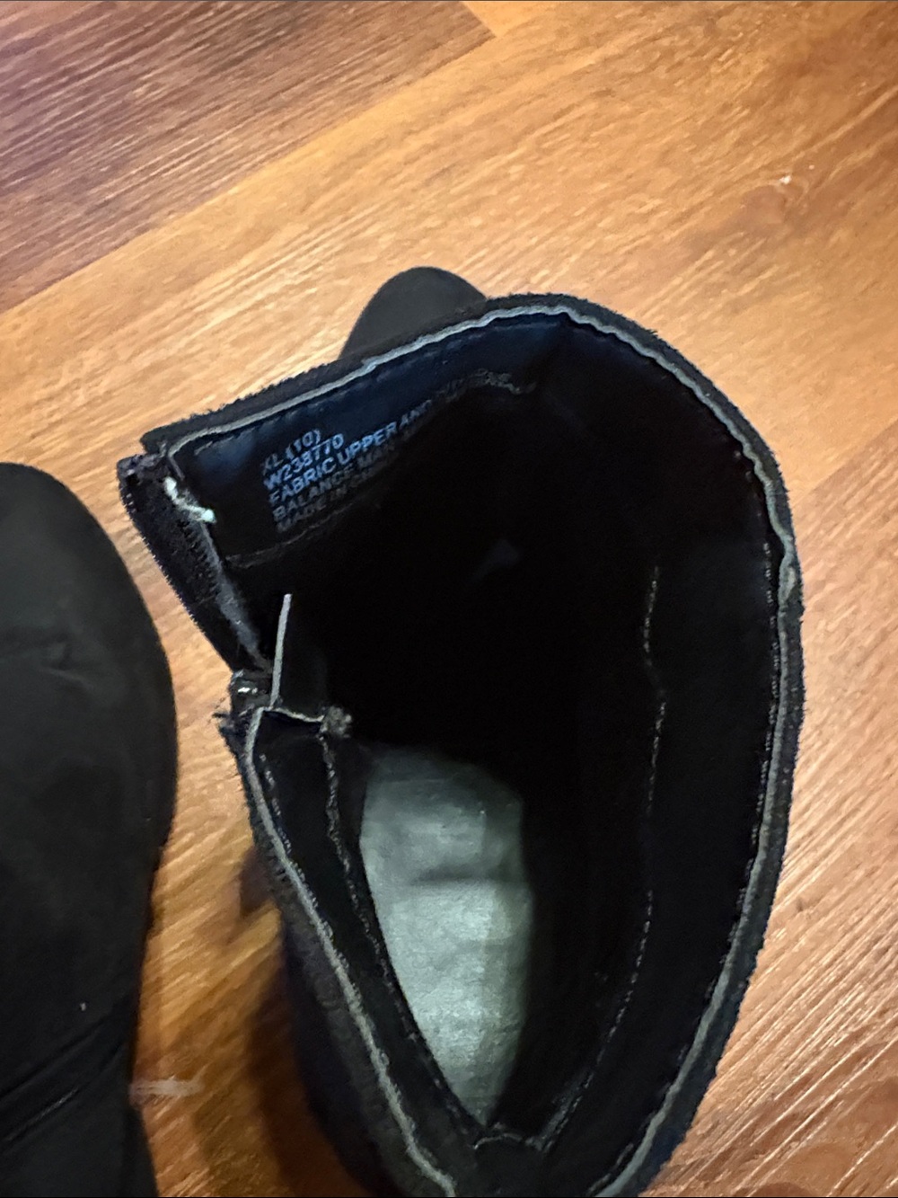 Black Suede Ankle Booties with Stud & Lace Accent - Picture 6 of 8